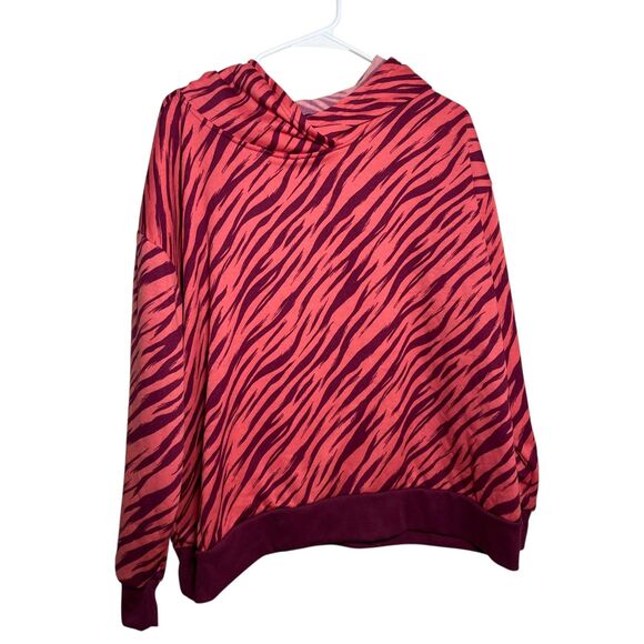 Just Be Sweatshirt Women's 3X Pink Fleece Pullover Casual Printed NWT - Picture 1 of 8